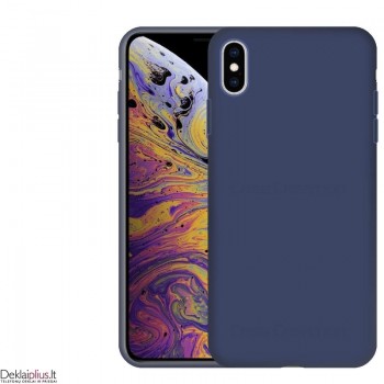 Silikoninis plonas dėklas 1.0 mm storio - mėlynas (Apple Iphone X/XS)